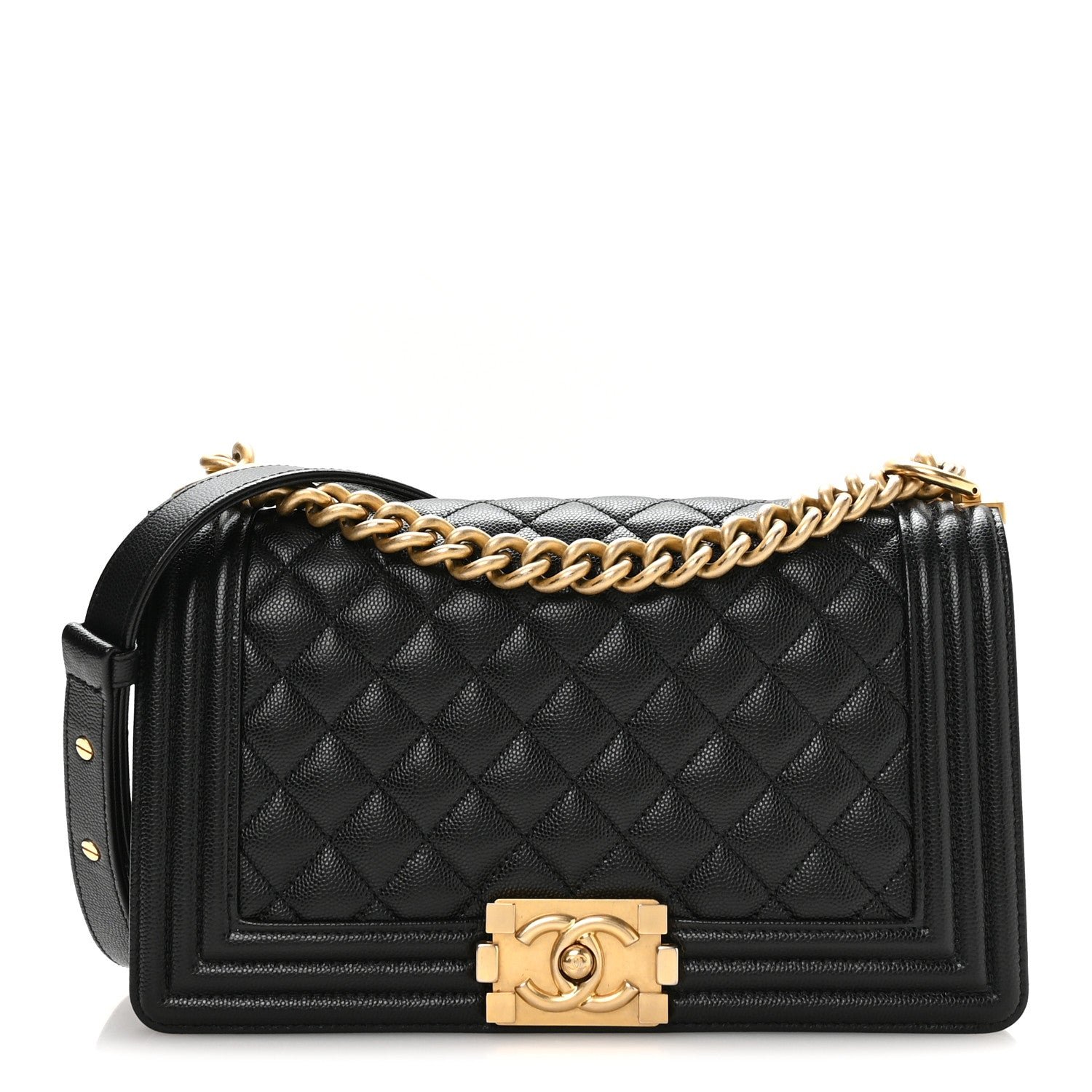 Chanel Caviar Quilted Medium Boy Flap Black