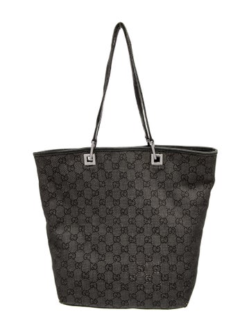 GG Canvas Square Bucket Tote Large