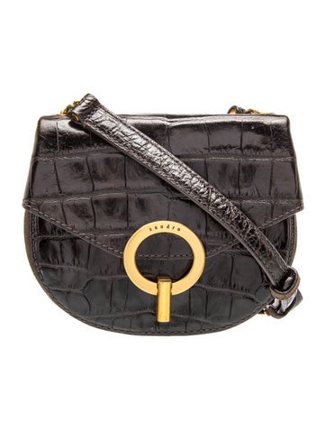 Embossed Leather Crossbody Bag