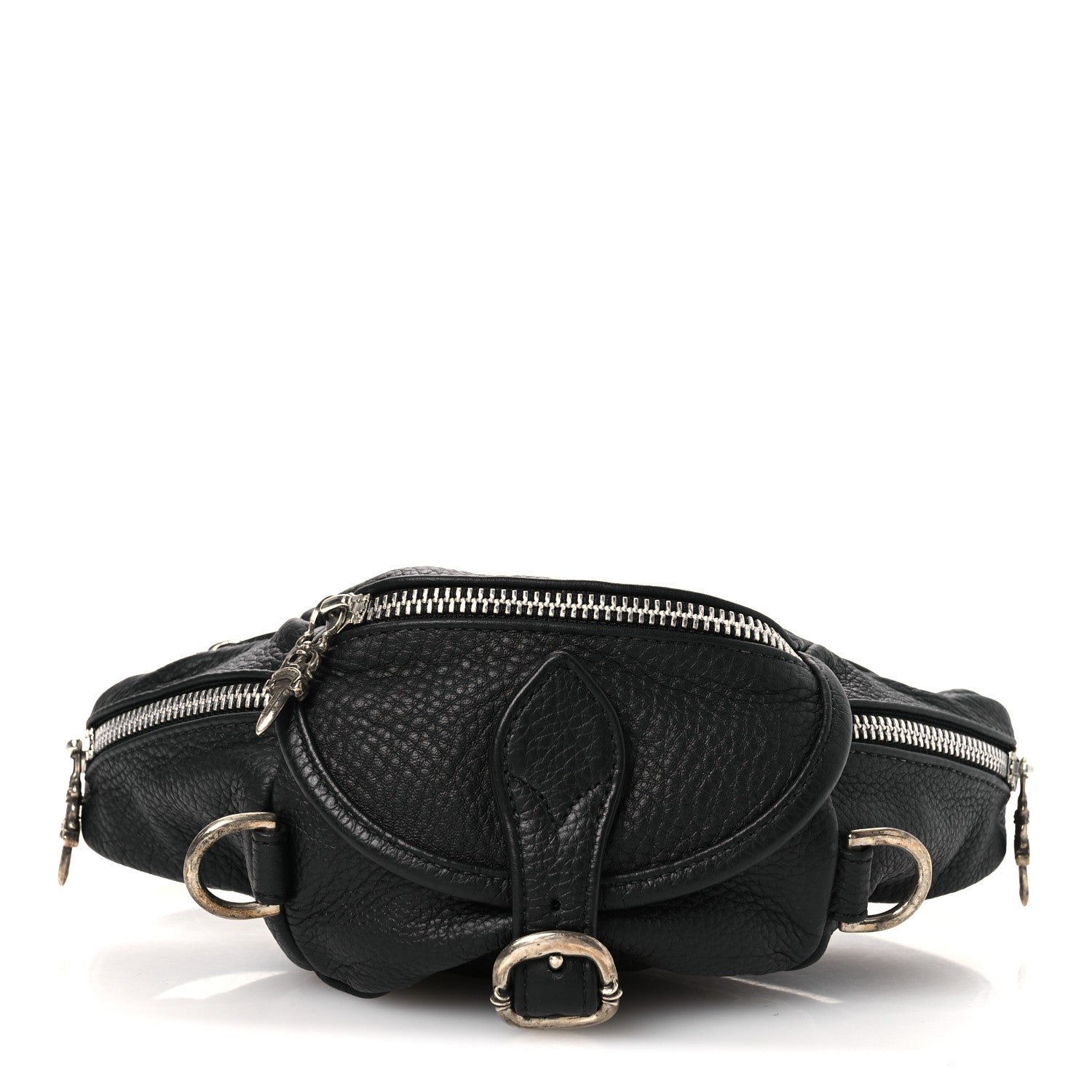 Chrome Hearts Chrome Hearts Grained Calfskin Mini Snat Pack Gunslinger Waist Bag Black