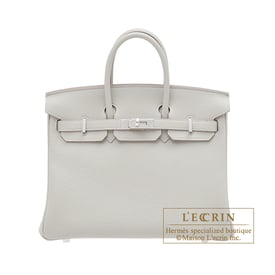 Hermes Hermes Birkin bag 25 Pearl grey Togo leather Silver hardware
