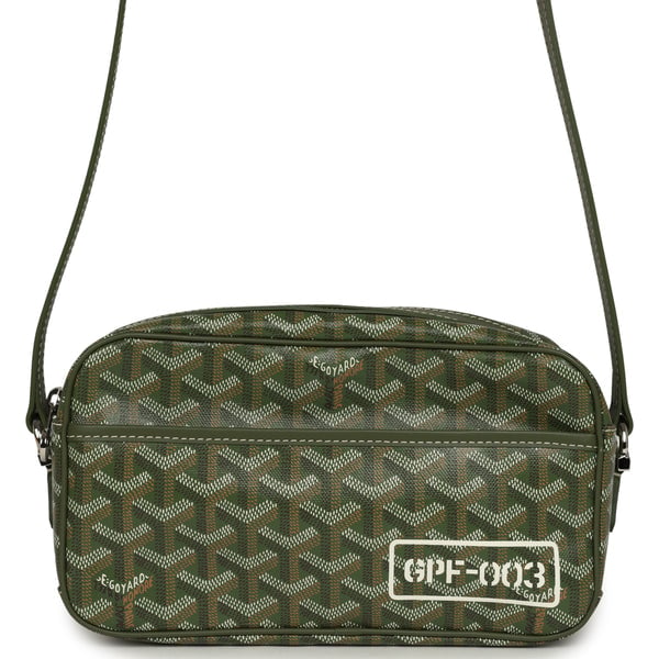 Goyard Goyard Goyardine Khaki Cap Vert PM Bag Palladium Hardware