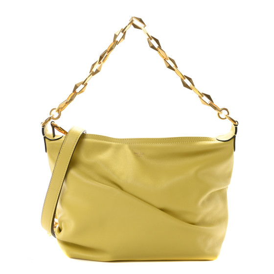 Jimmy Choo Soft Calfskin Diamond Hobo Yellow