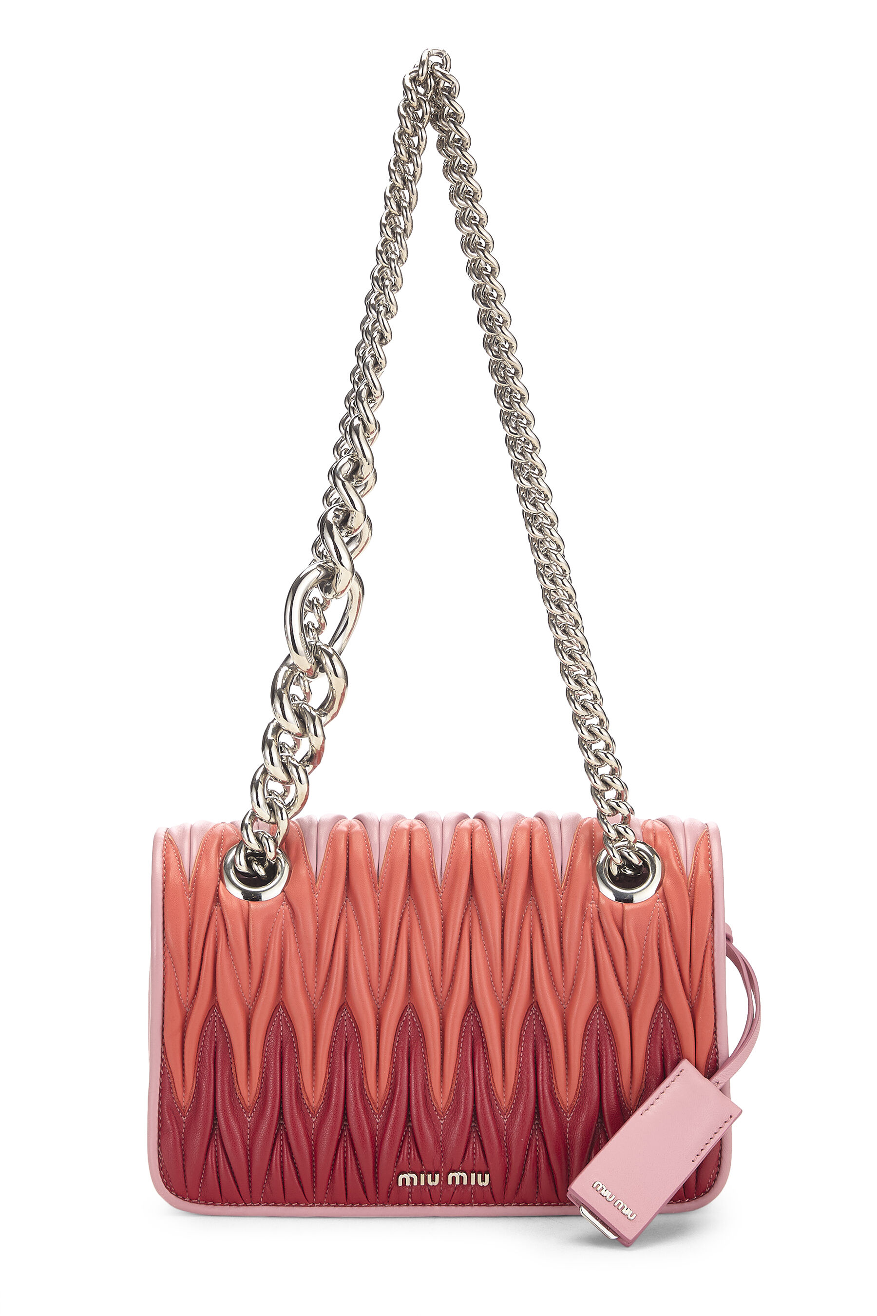 Miu Miu Pink Nappa Chain Flap Club Shoulder Bag