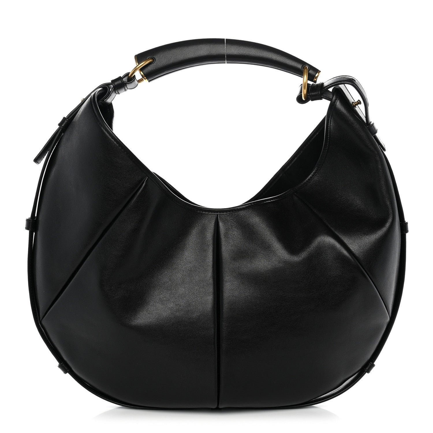 Saint Laurent Calfskin Mombasa Shoulder Bag Black