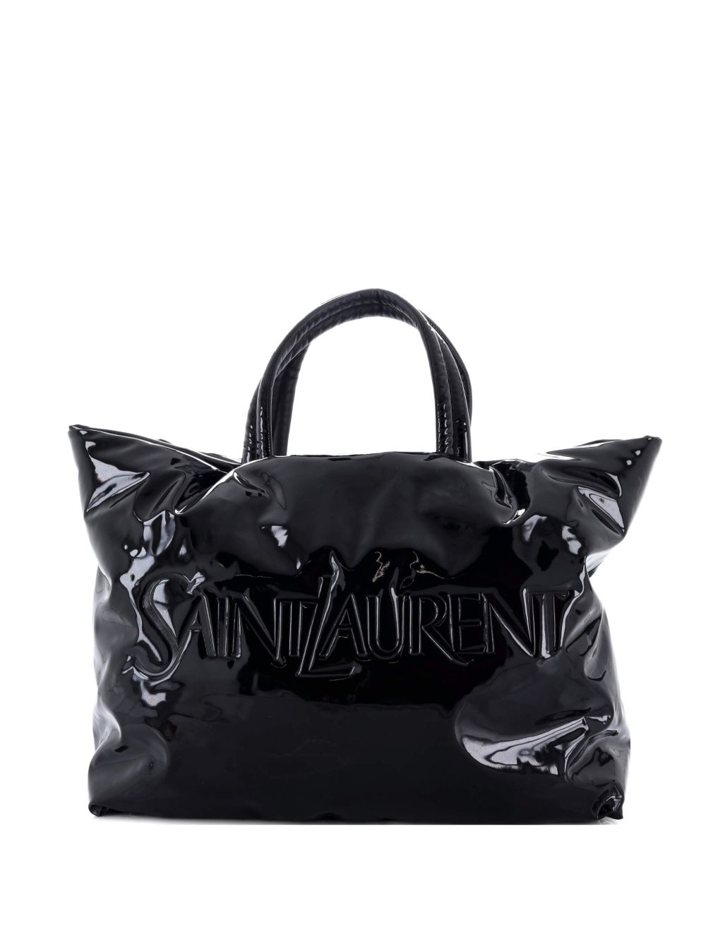 Logo Padded Patent Leather Maxi tote bag
