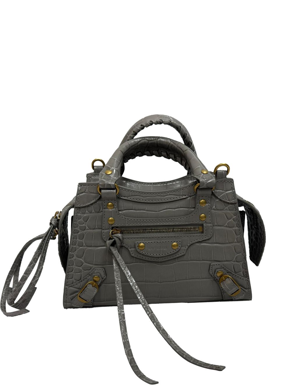 Mini Neo Classic City croc-embossed handbag