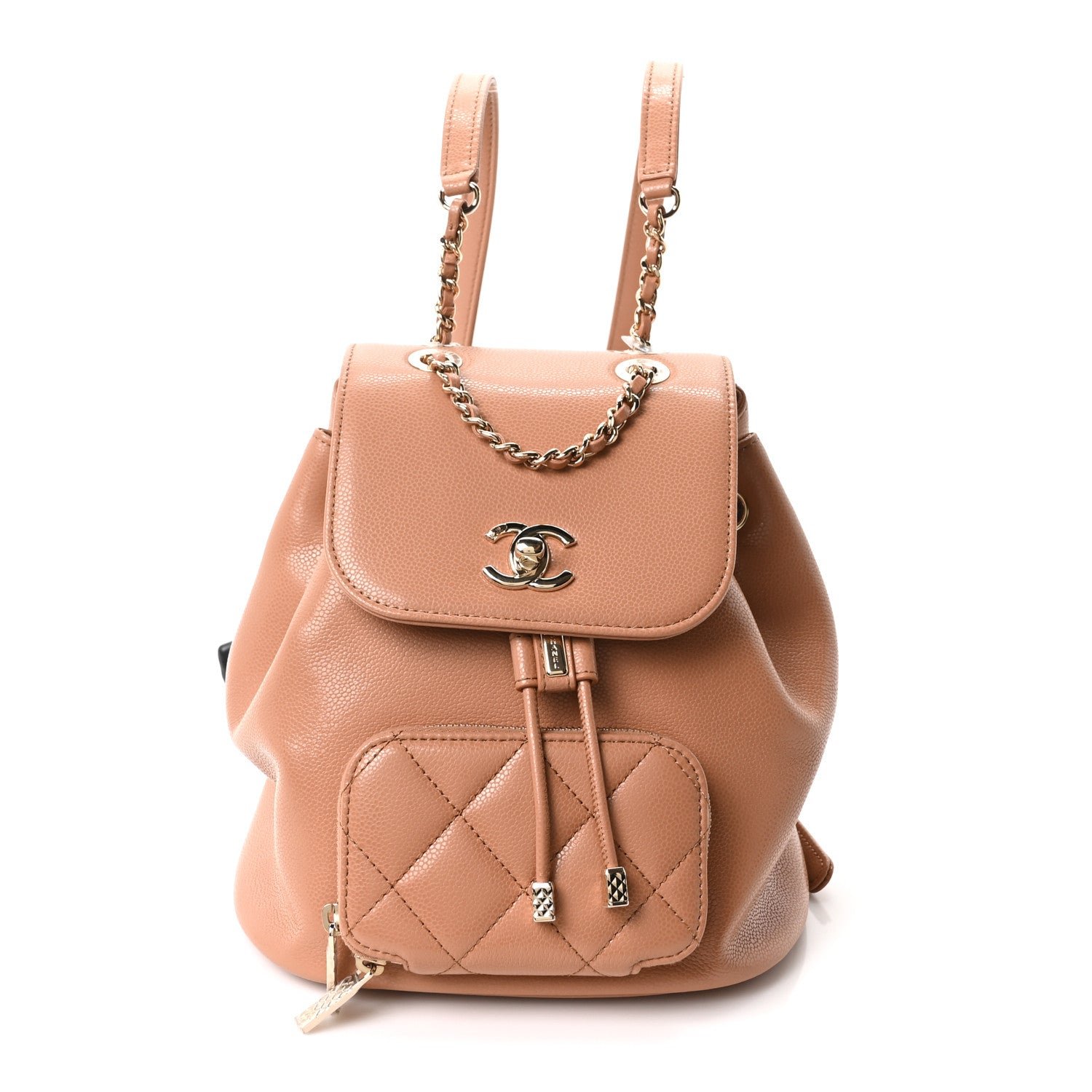 Chanel Caviar Quilted Mini Business Affinity Backpack Brown