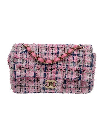 Tweed Rectangular Mini Flap Bag