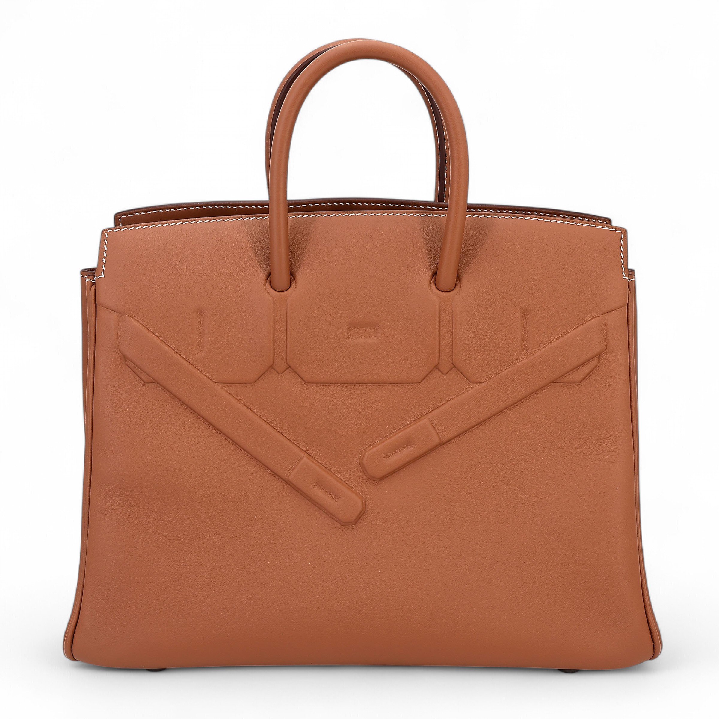 Unused ( Rank NS ) HERMÈS Limited Edition Birkin 25 Shadow Gold (37) Swift Palladium hardware Y (2020)
