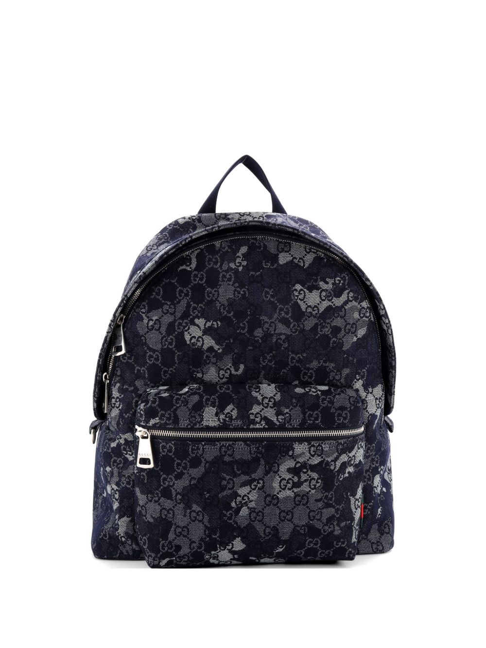 Zip Front Pocket Camouflage GG Denim backpack