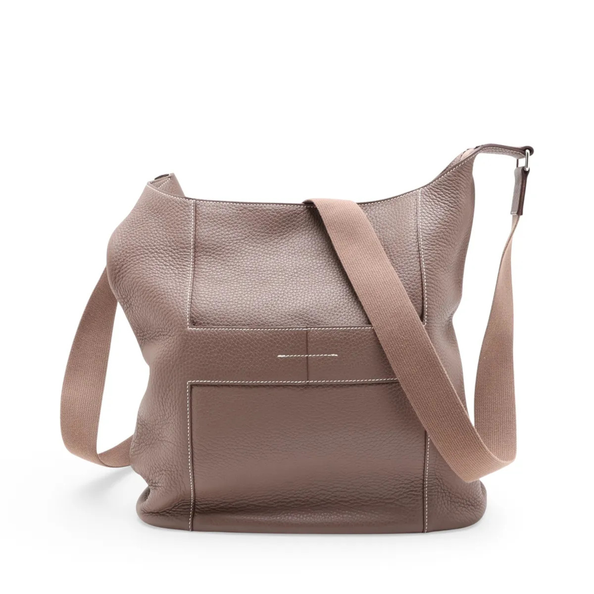 Hermès Good News GM Taurillon Clemence Etoupe Silver Metal Fittings