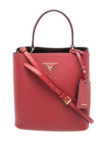Enameled Metal Triangle Bucket Bag