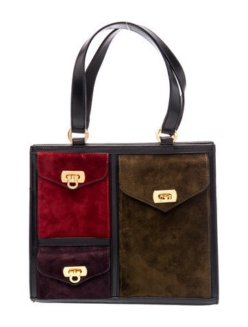 Suede Top Handle Bag
