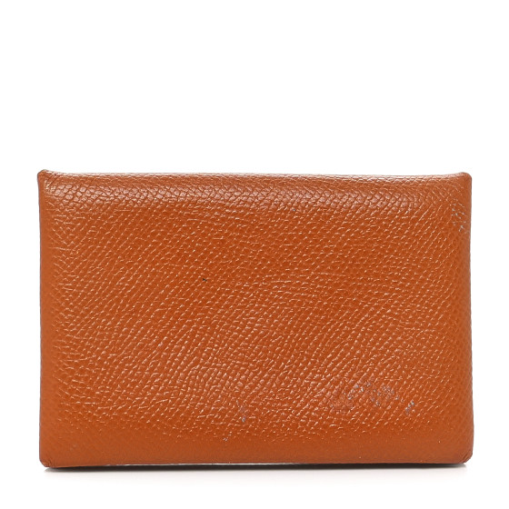 Hermes Epsom Calvi Card Case Gold