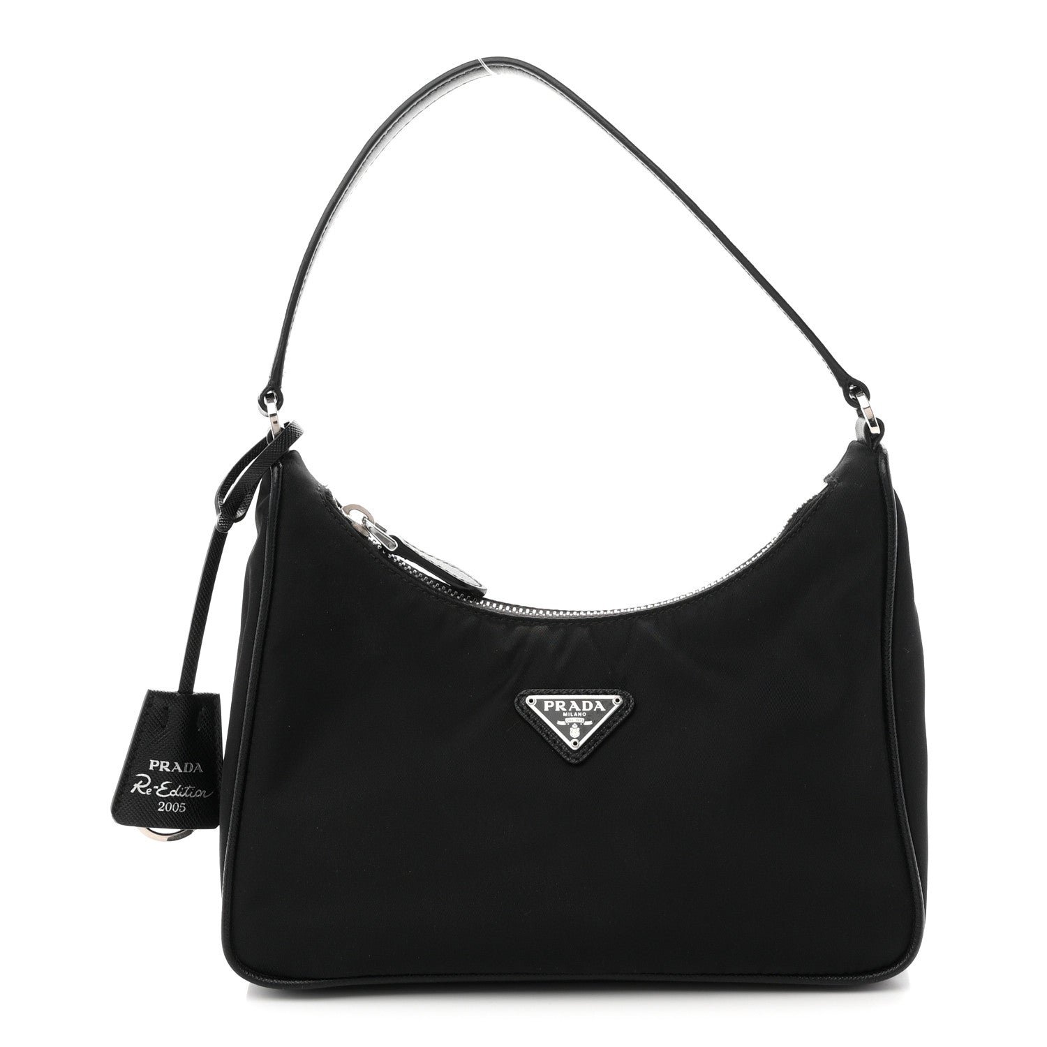 Prada Tessuto Nylon Saffiano Mini Re-Edition 2005 Bag Black