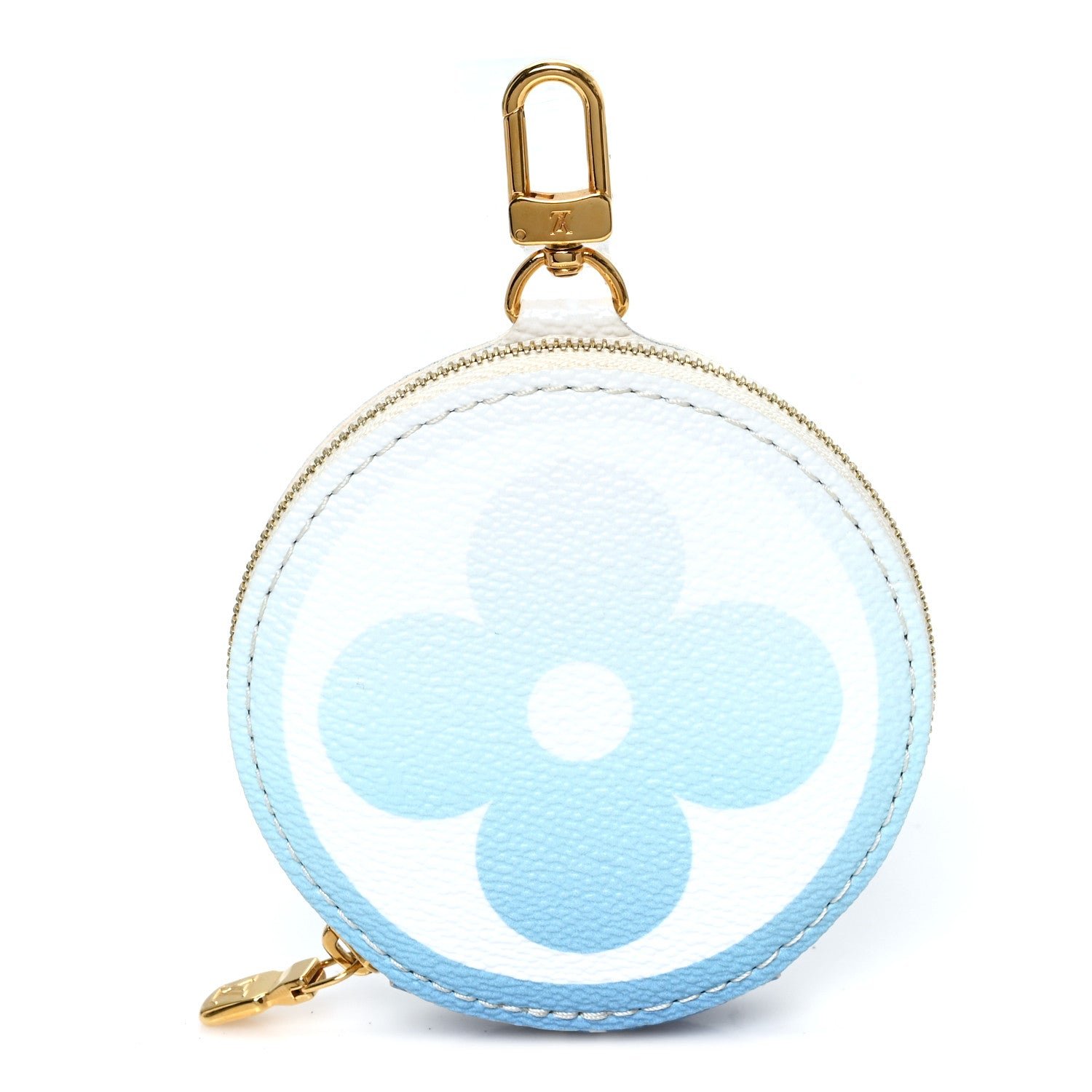 Louis Vuitton Monogram Giant By The Pool Multi Pochette Accessories Round Coin Purse Blue