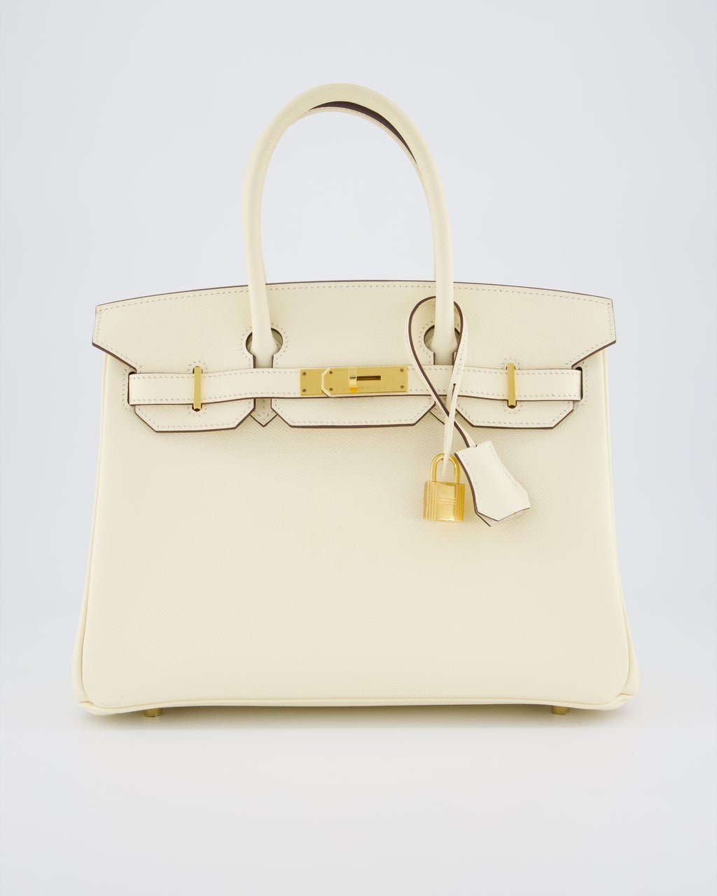 *HOT* Hermès Birkin 30 Retourne Bag in Nata Epsom Leather with Gold Hardware