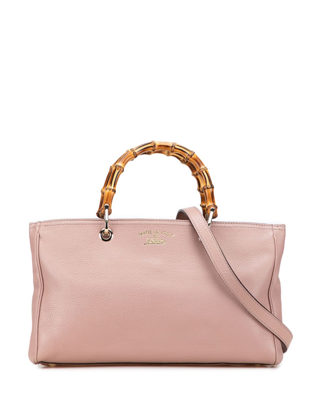 2016-2025 Medium Calfskin Bamboo Shopper satchel