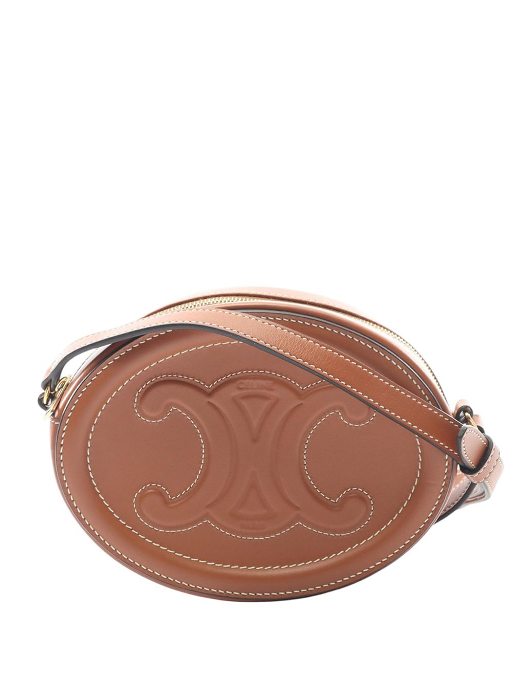 2021-2026 Small Calfskin Cuir Triomphe Oval crossbody bag