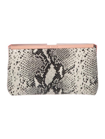 Embossed Leather Clutch