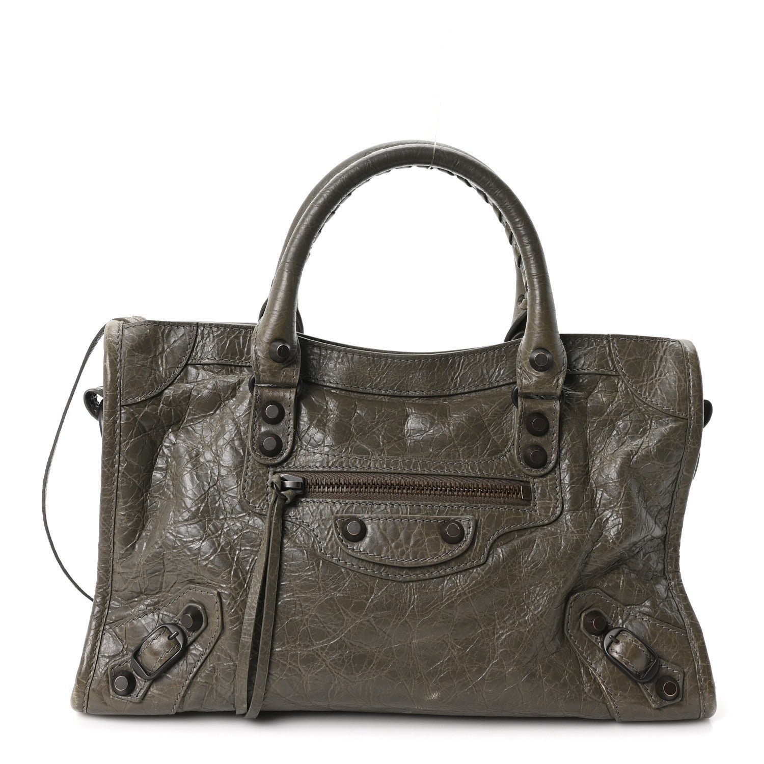 Balenciaga Agneau Arena Classic Hardware Small Le City Army Green