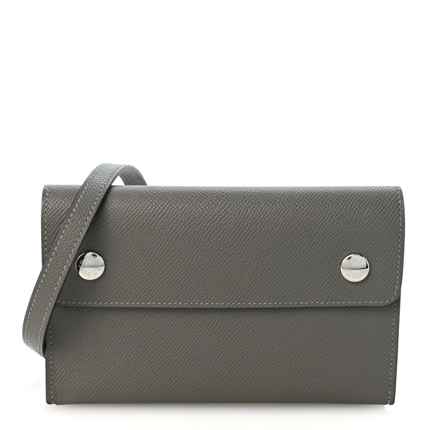 Hermes Epsom Hermesnap Wallet Gris Meyer