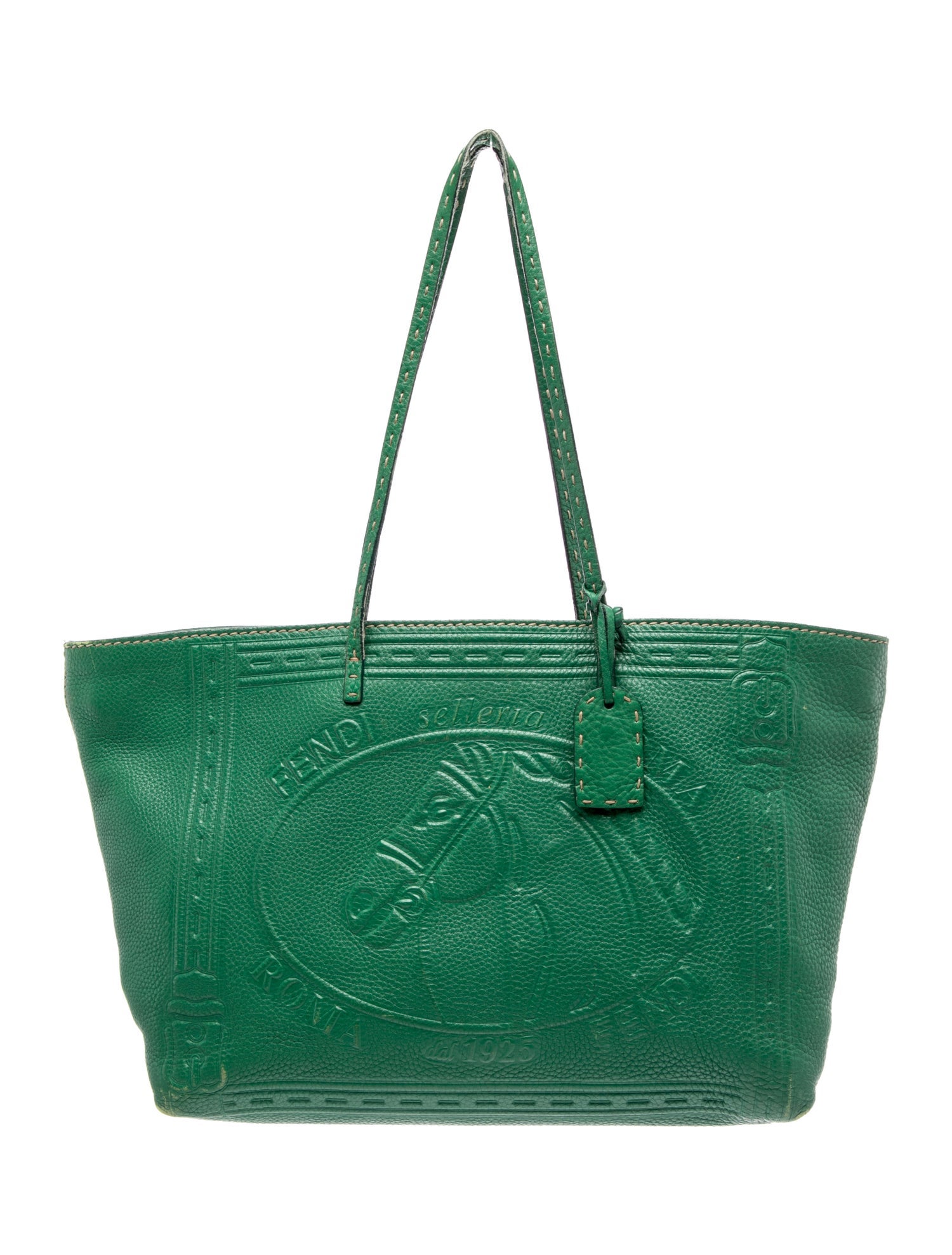 Leather Roll Tote Bag