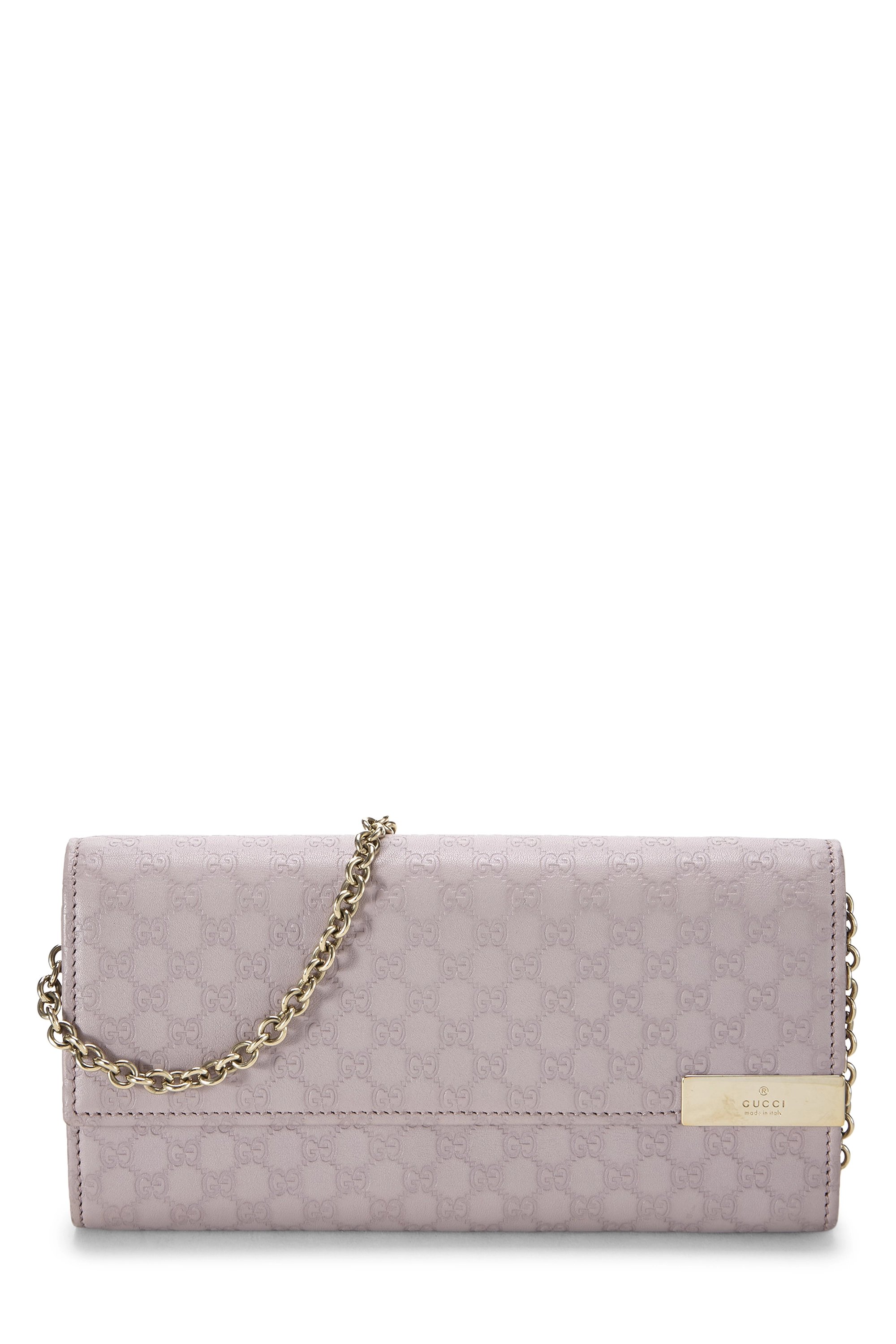 Purple Microguccissima Leather Wallet On Chain (WOC)