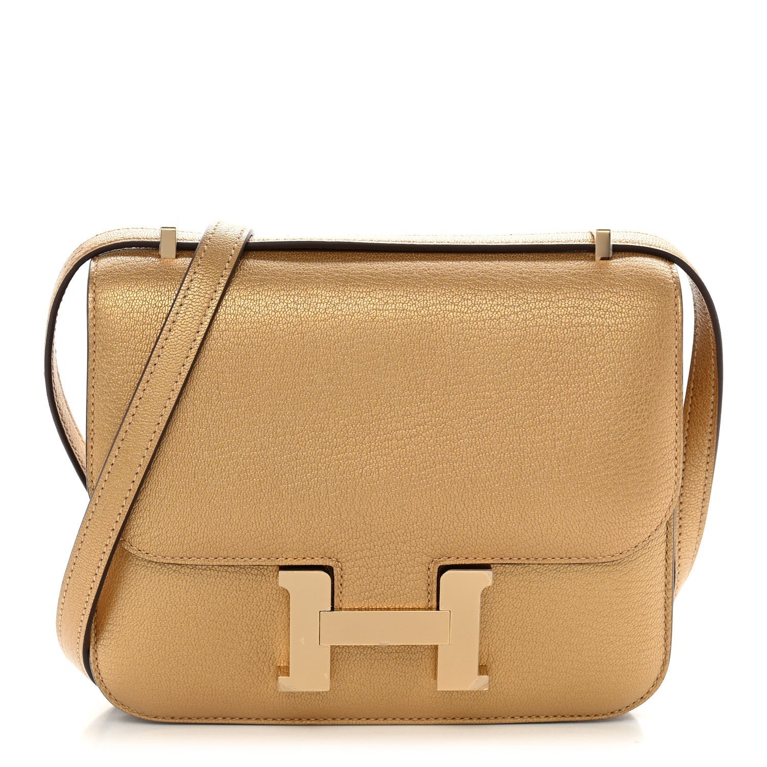 Hermes Metallic Chevre Chamkilight Constance 18 Doré