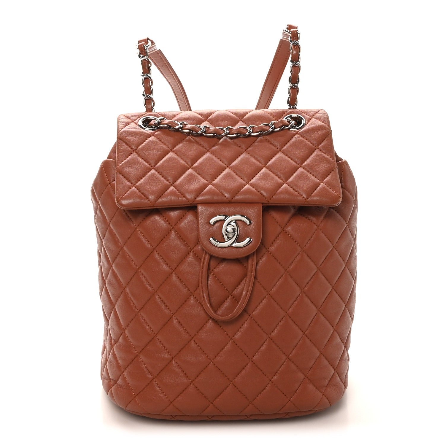 Chanel Lambskin Quilted Small Urban Spirit Backpack Brown