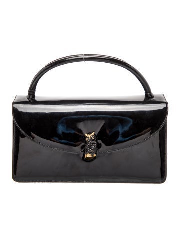 Judith Leiber Patent Leather Top Handle Bag