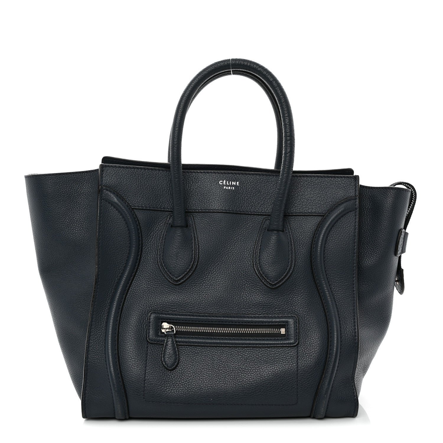 Celine Celine Drummed Calfskin Mini Luggage Slate