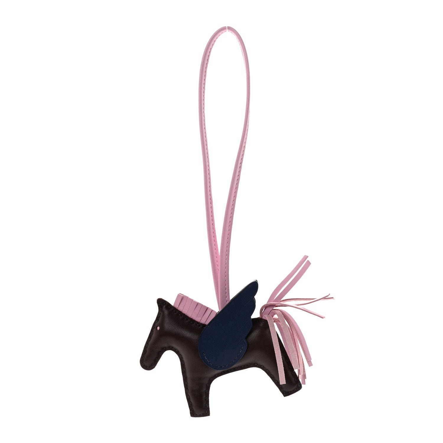 Hermes Milo Lambskin Grigri Rodeo Pegase Horse Bag Charm PM Rouge Sellier Mauve Sylvestre Bleu Saphir