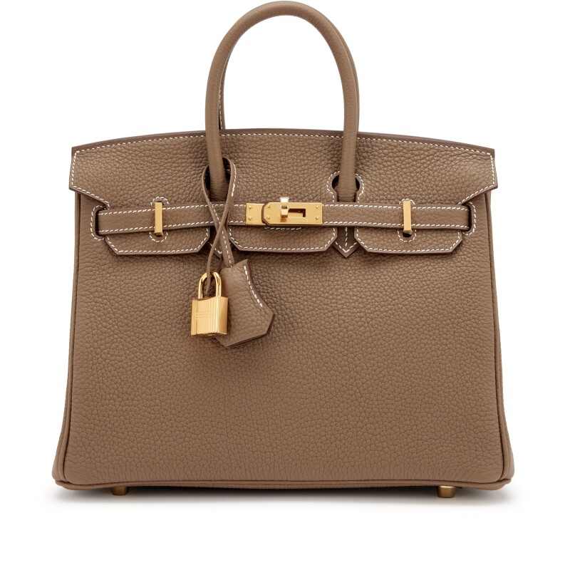 Hermes Etoupe Togo Birkin 25 Gold Hardware, 2025