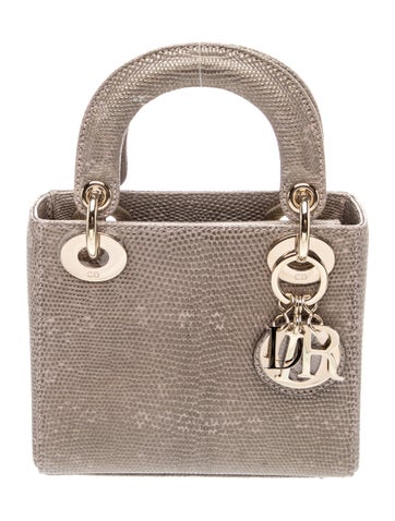 Embossed Leather Lady Dior
