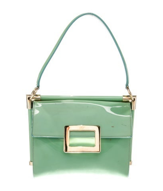 Roger Vivier Vivier Patent Leather Top Handle Bag