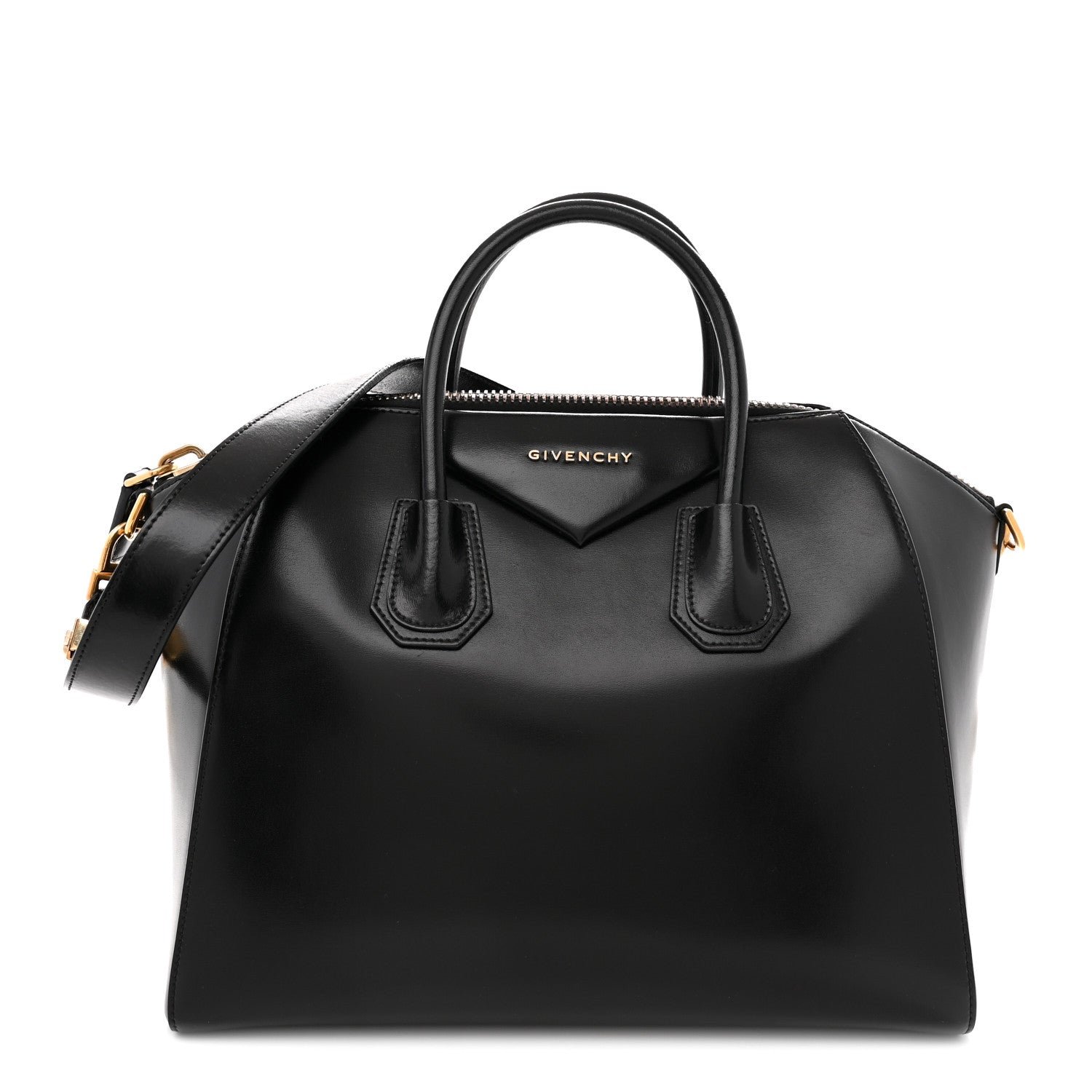 Givenchy Shiny Lord Calfskin Medium Antigona Black