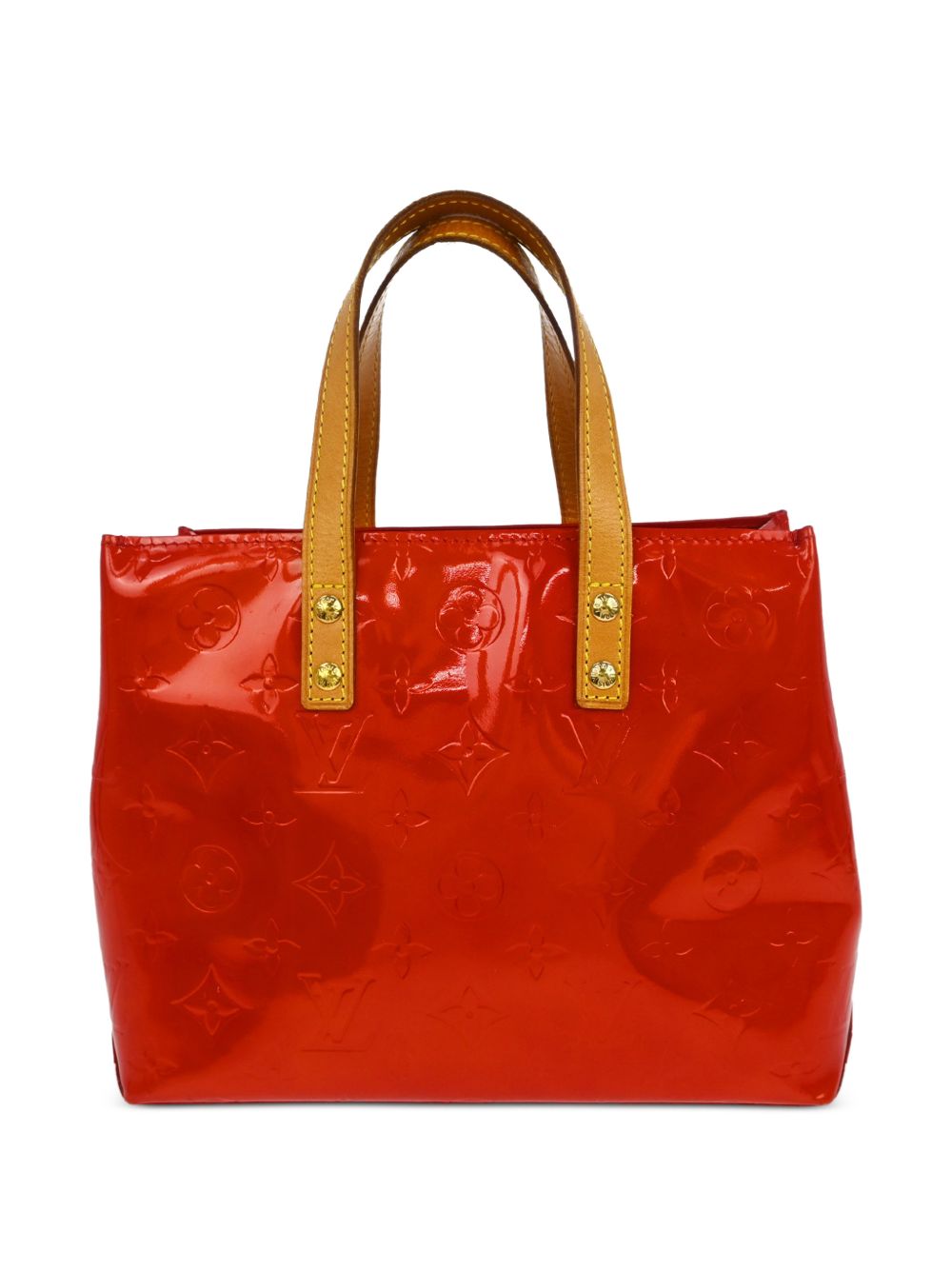 2002 embossed leather tote handbag