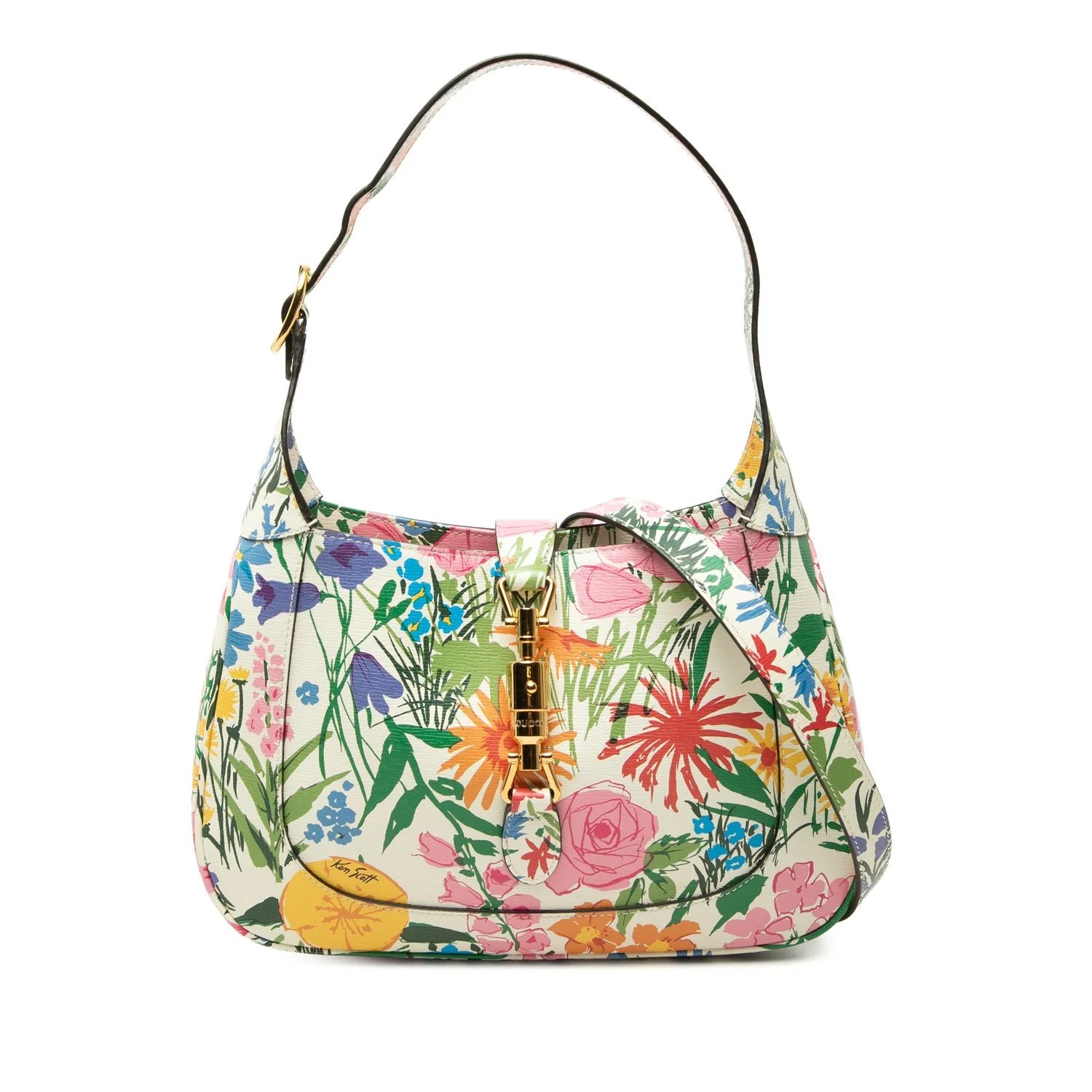 Ken Scott Small Calfskin Floral Print Jackie 1961 Crossbody
