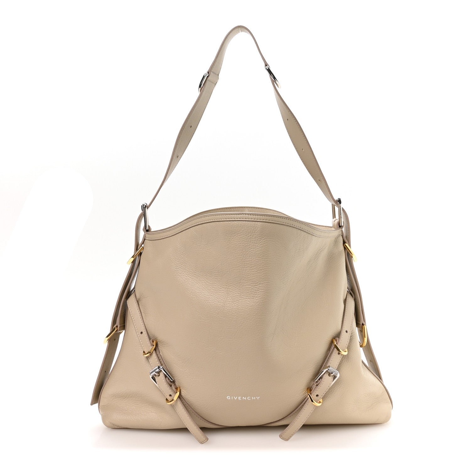 Givenchy Calfskin Medium Voyou Bag Natural Beige