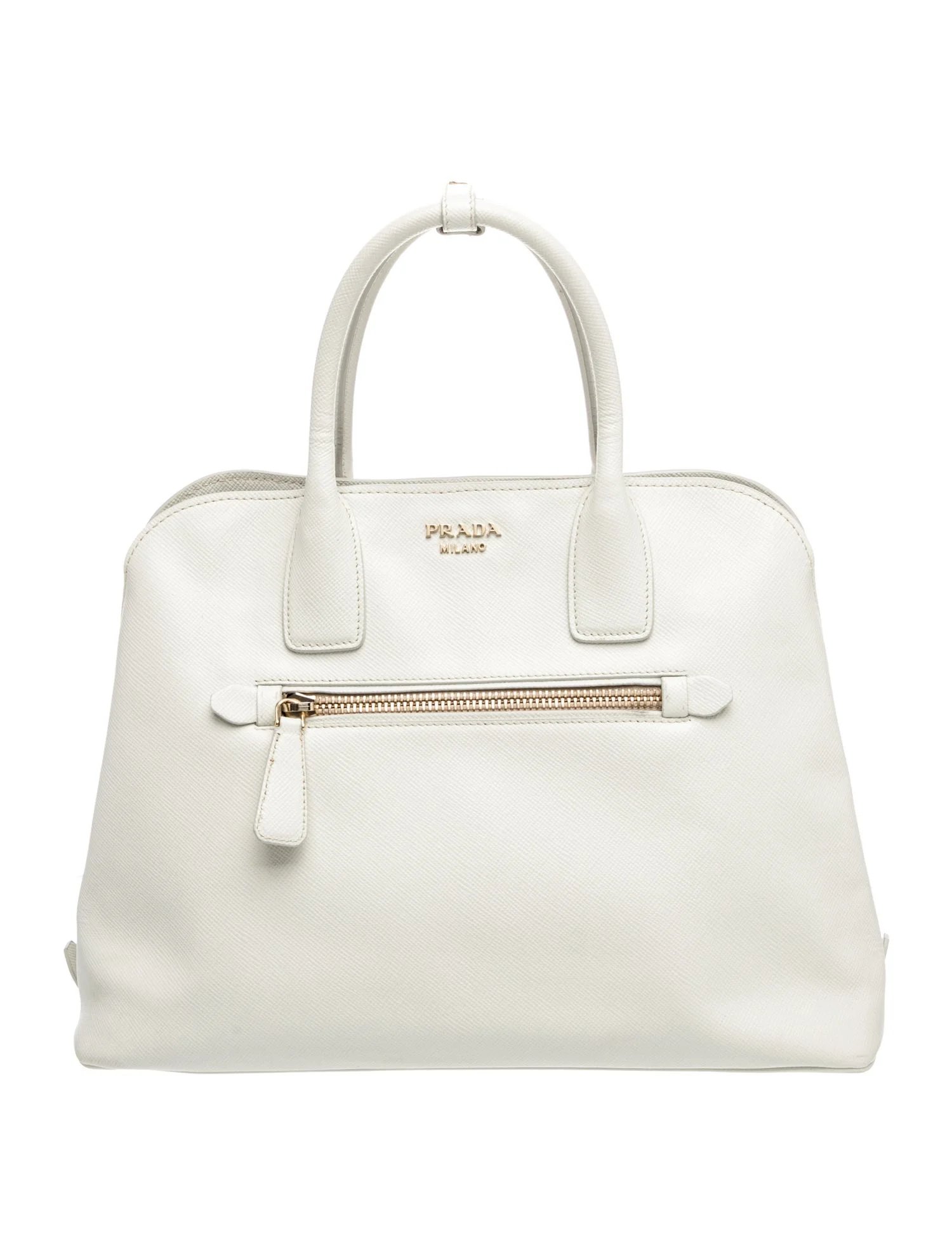 Saffiano Cuir Leather Open Promenade Tote Bag Medium