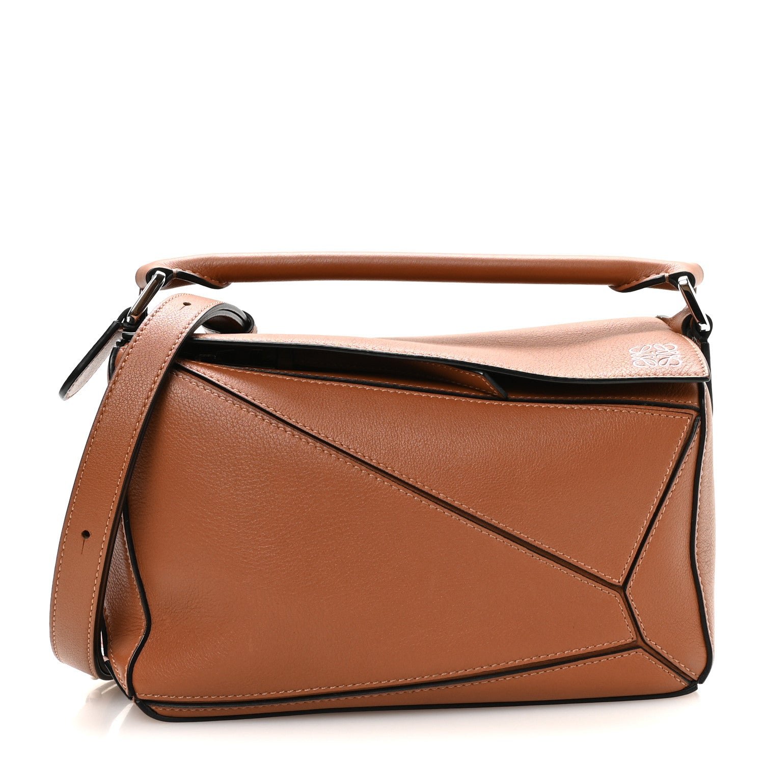 Loewe Calfskin Small Puzzle Edge Bag Tan