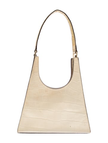 Staud Embossed Leather Shoulder Bag Medium