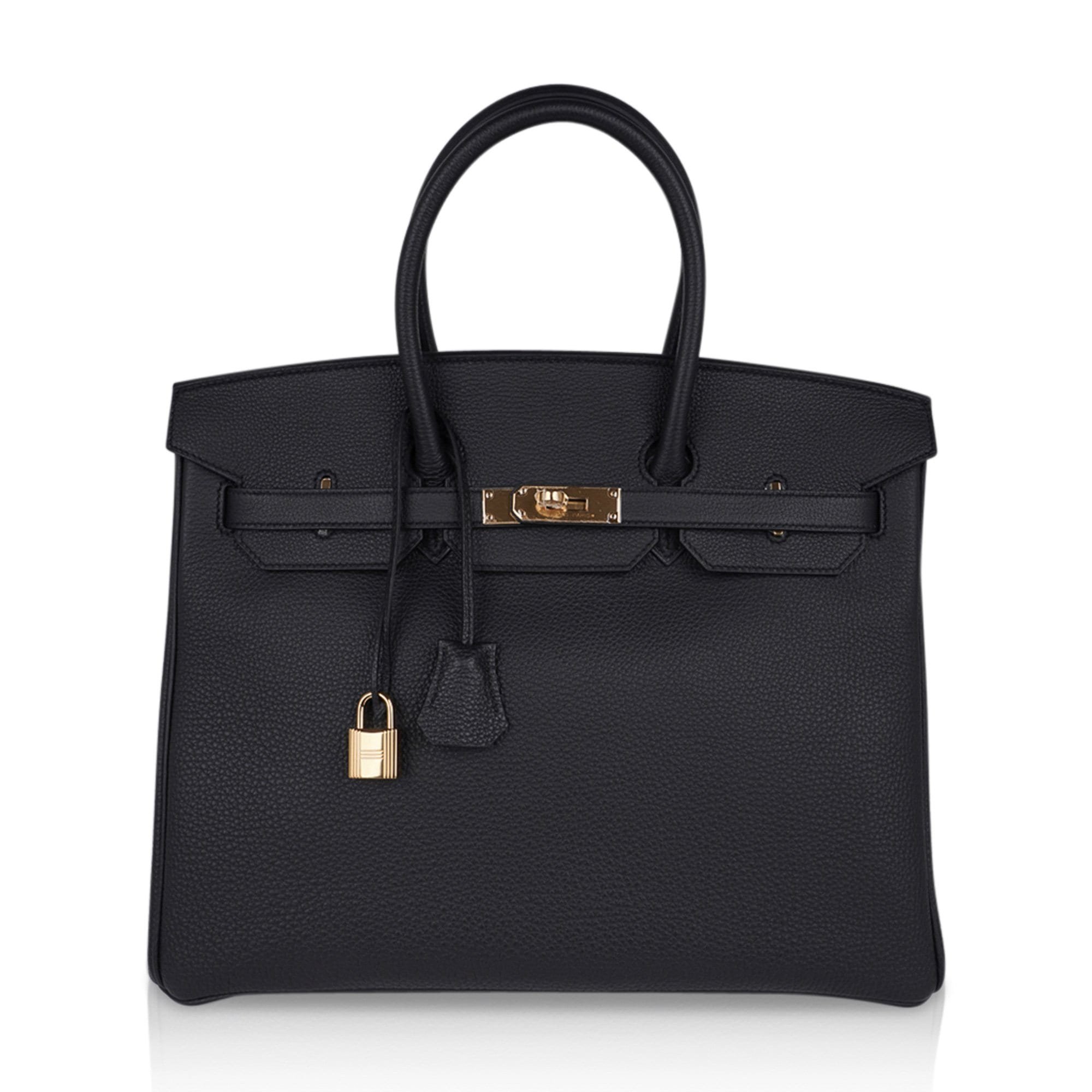 Hermes Hermes Limited Edition Birkin 35 Bag Plomb (Off Black) Togo Leather with Gold Hardware