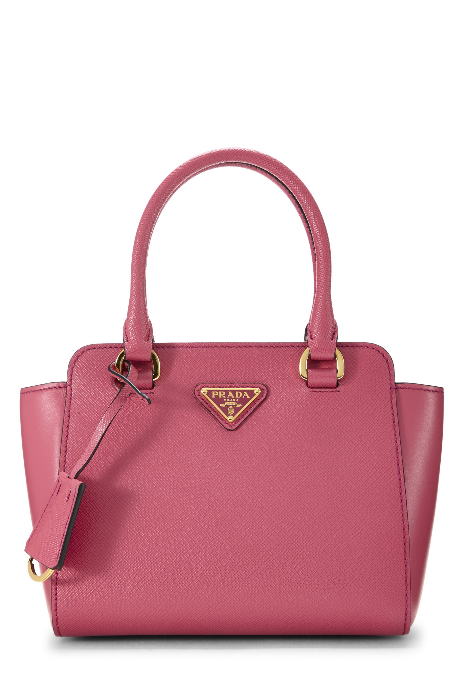 Pink Saffiano Convertible Handbag Mini