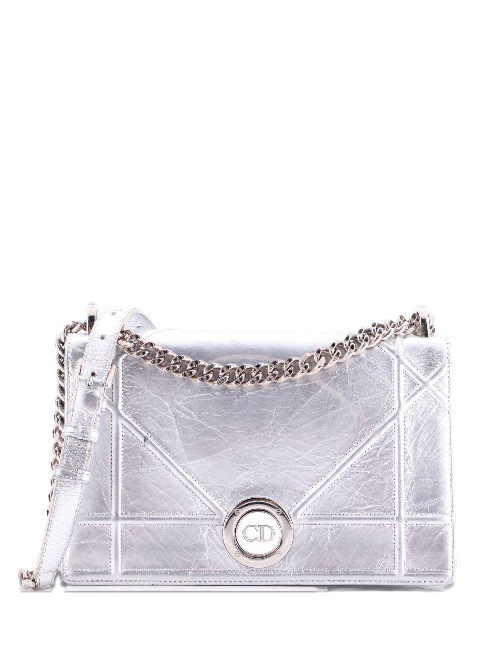 Diorama Clasp Flap Bag Crinkled Lambskin Medium crossbody bag