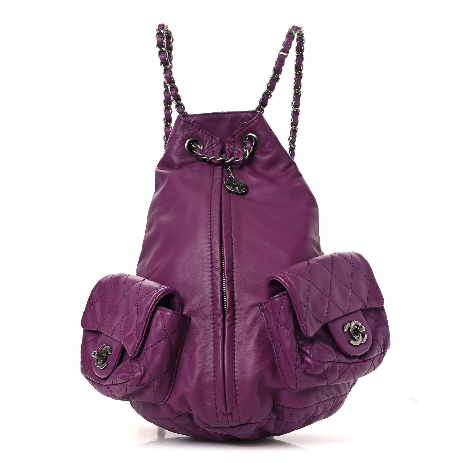 Chanel Calfskin Large Backpack Is Back Plum