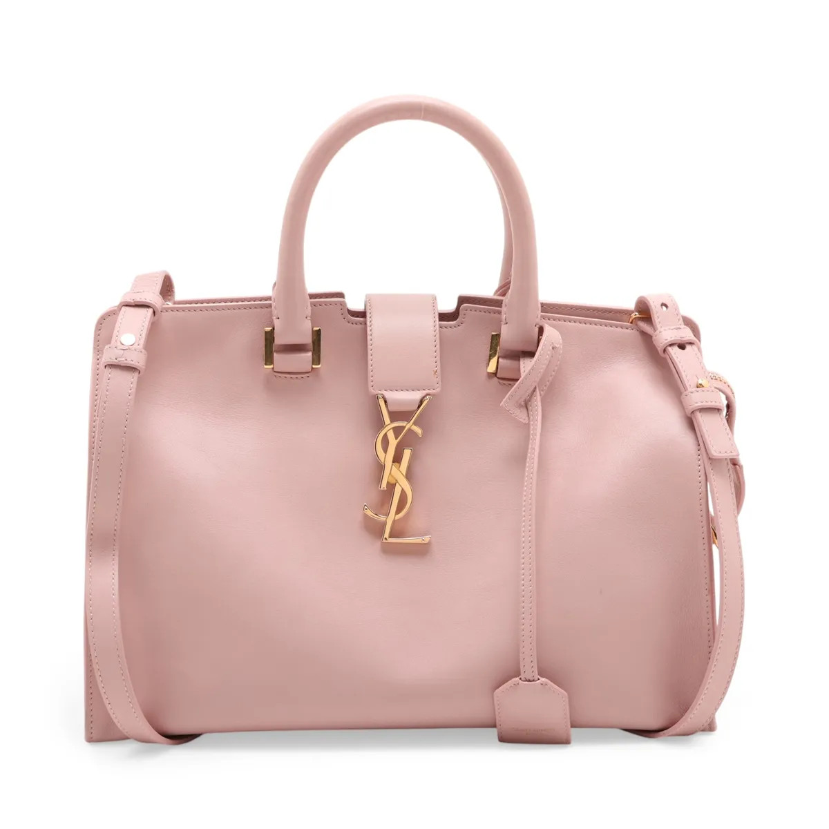 Saint Laurent Paris Baby Cabas 394461 Leather 2 Way Handbag Pink