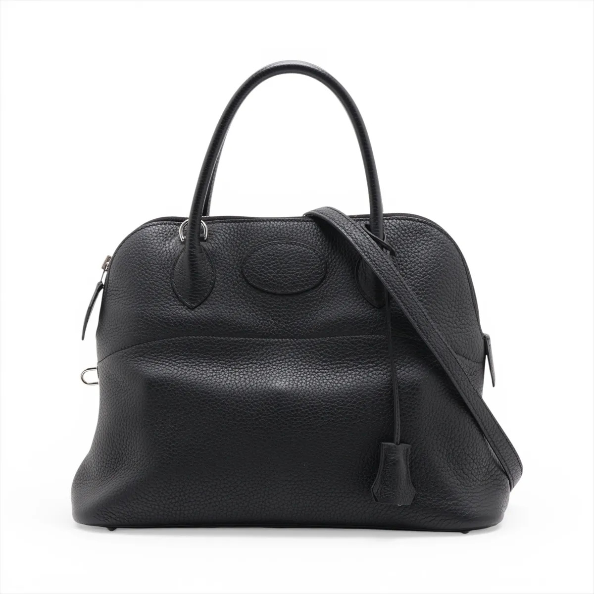 Hermès Bolide 31 Taurillon Clemence Black Silver Metal Fittings